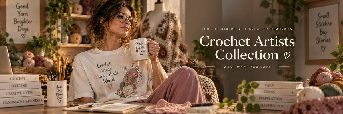 Oversized crochet t-shirts and hoodies for crochet lovers