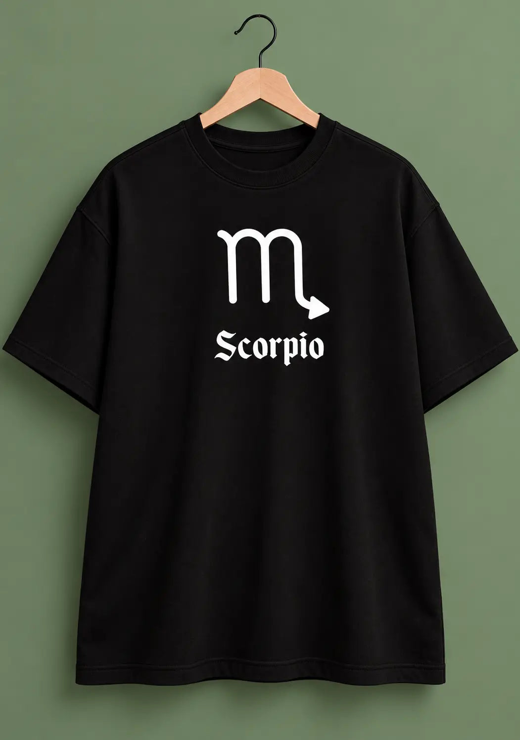 Scorpio zodiac black oversized horoscope t-shirt