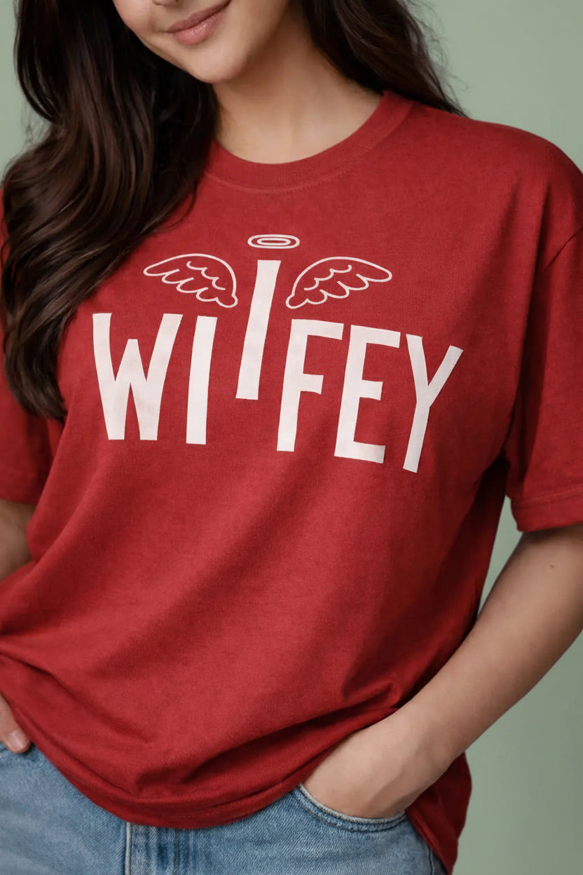 Angel Wifey Couple T-Shirt for her