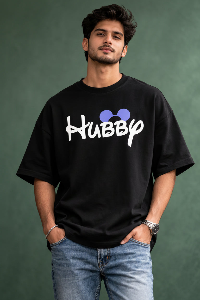 Hubby V2 CARTOON Couple T-Shirt