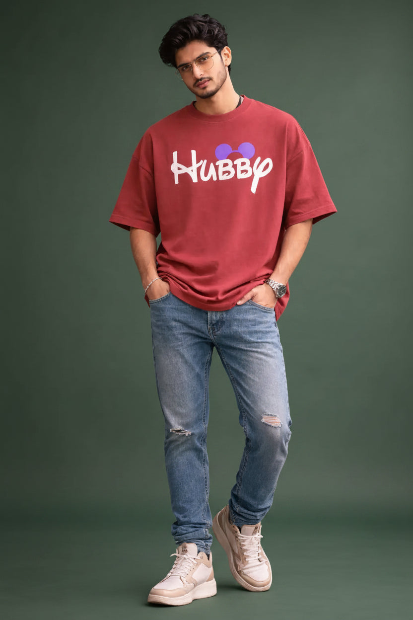 Hubby V2 CARTOON Couple T-Shirt