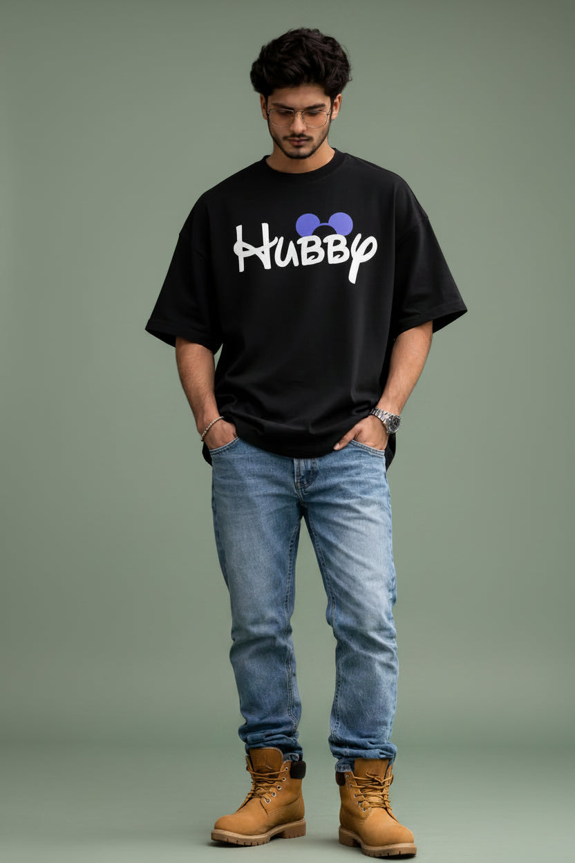 Hubby V2 CARTOON Couple T-Shirt