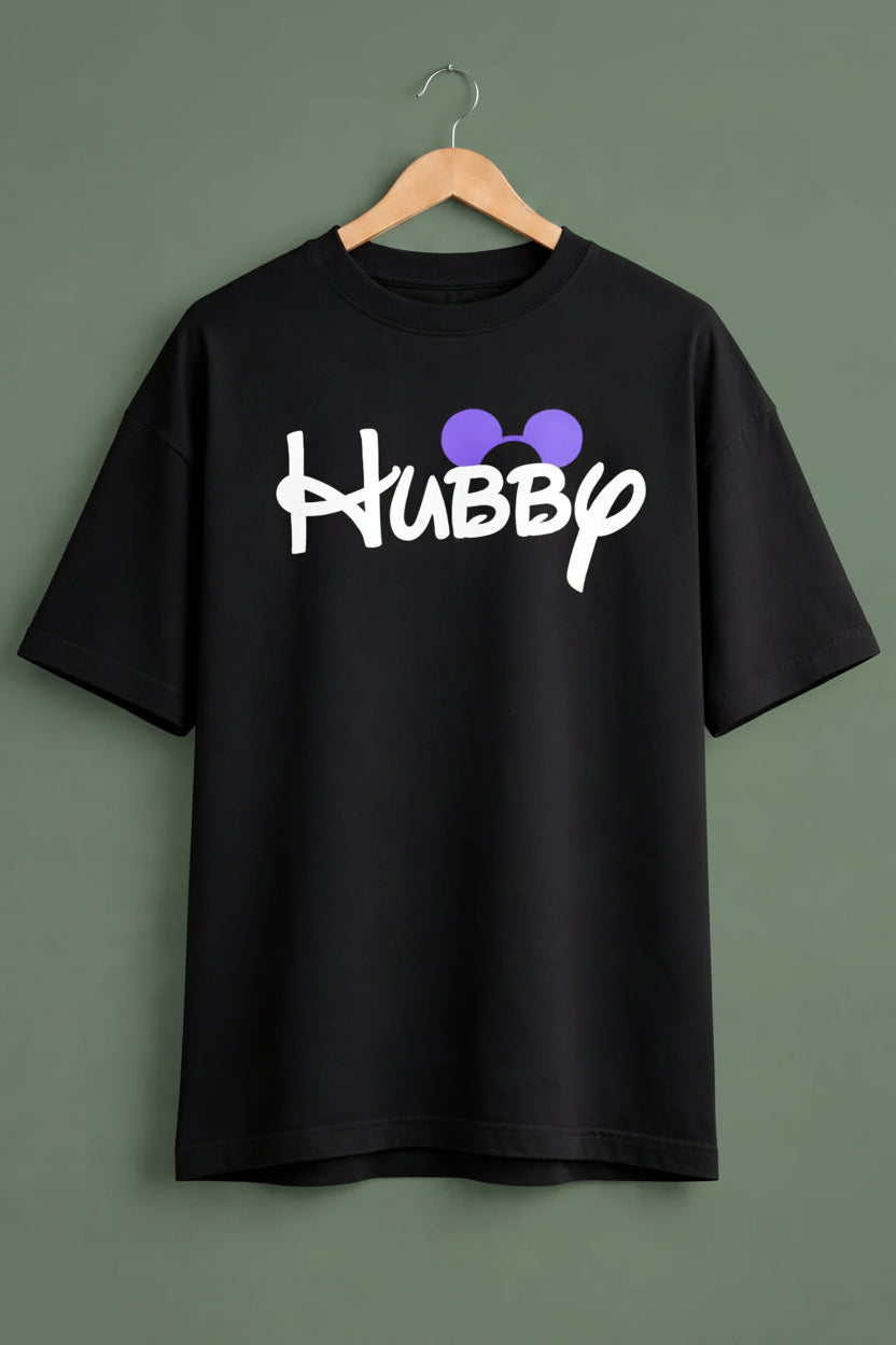 Hubby V2 CARTOON Couple T-Shirt