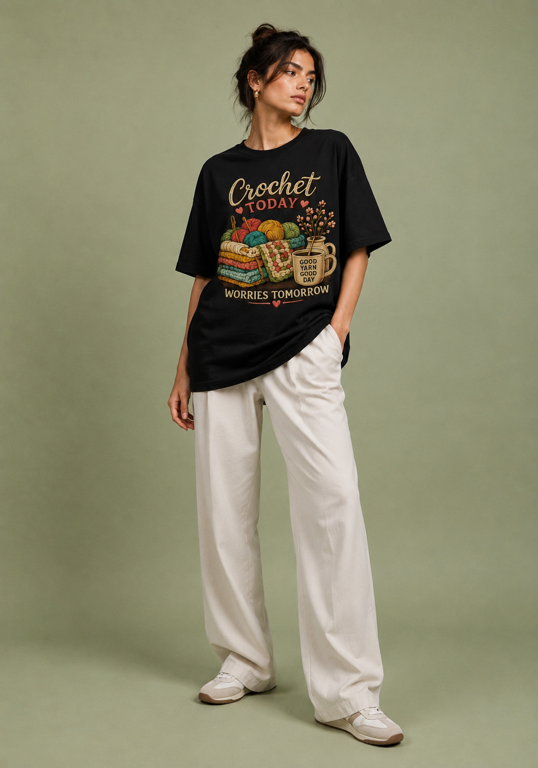 NO WORRIES - Oversized T-Shirt for crochet artists