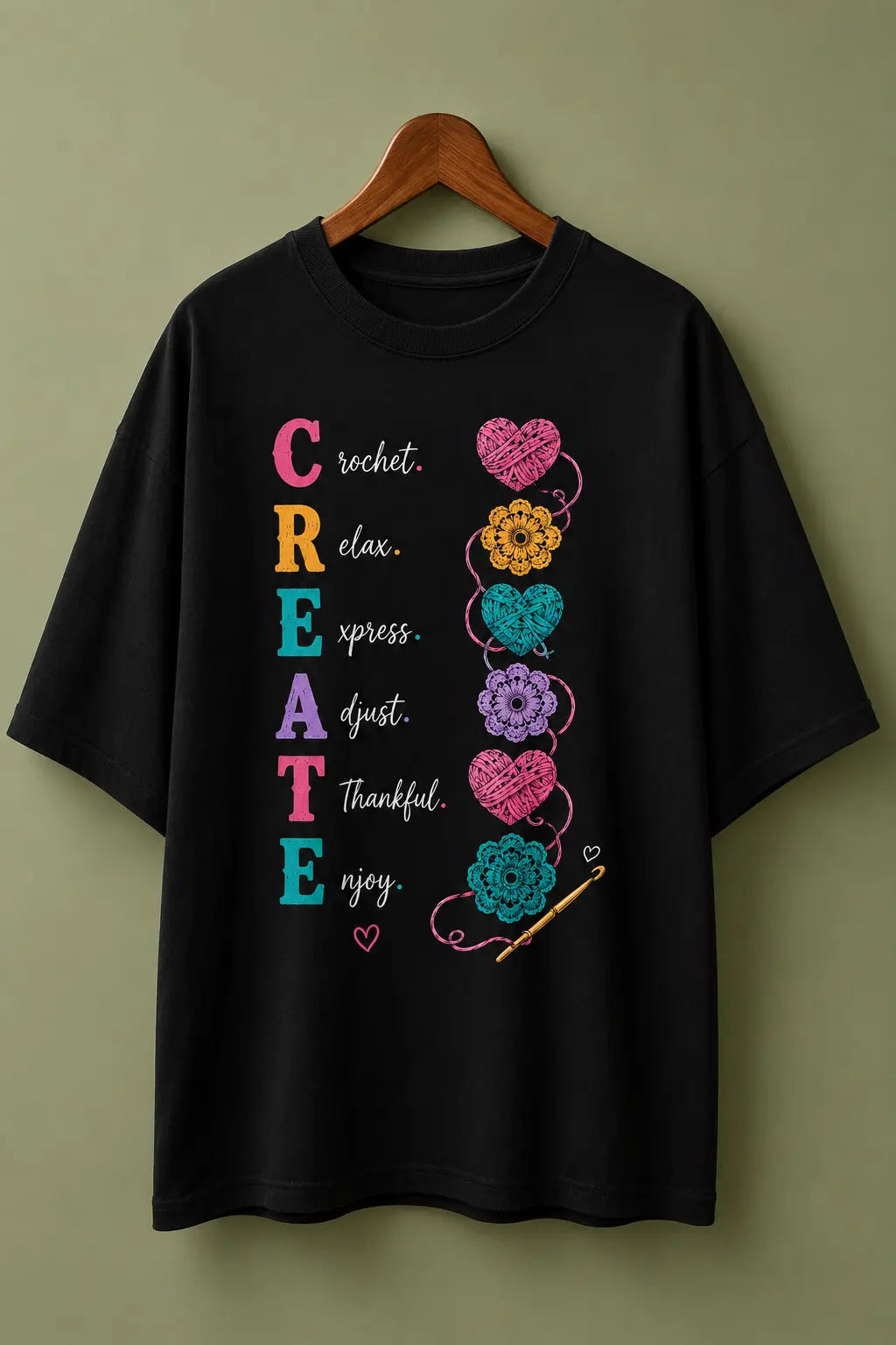 Create & Crochet Oversized T-Shirt