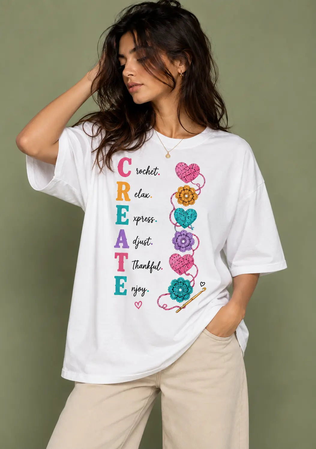 Create & Crochet Oversized T-Shirt