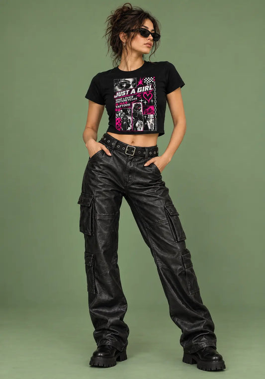 Tattooed Rider Crop Top