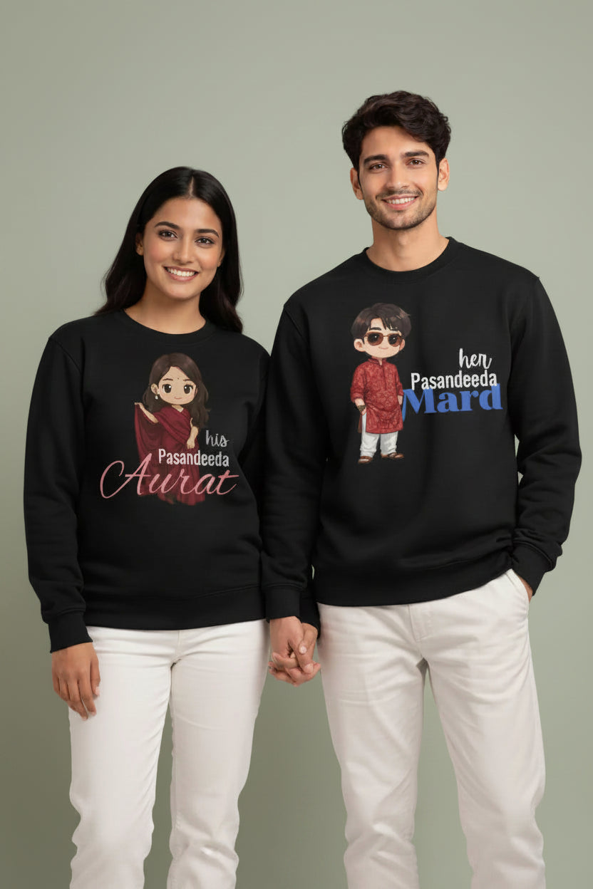 His Pasandeeda Aurat Black Sweatshirt
