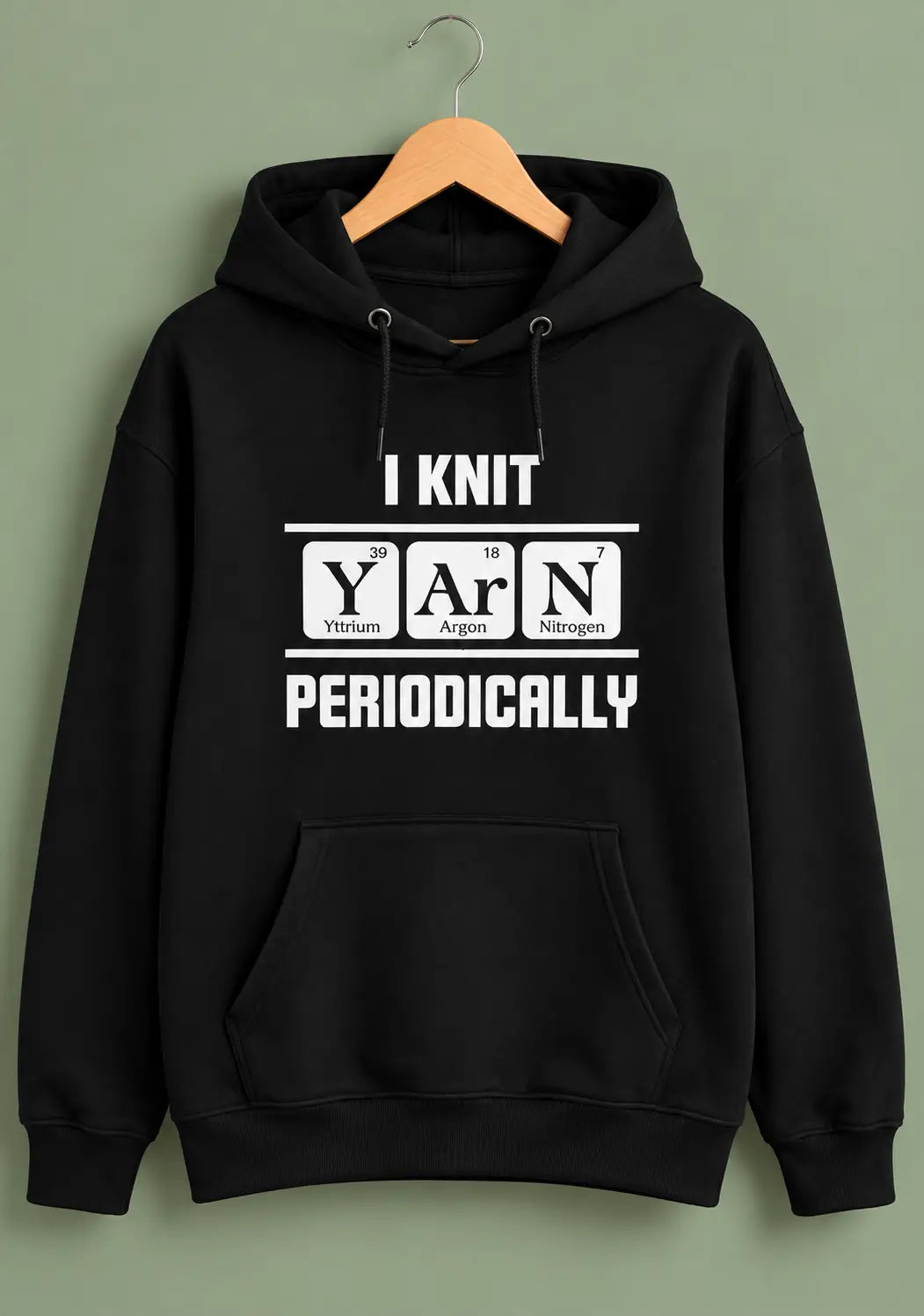 Yarnistry - Crochet Artist Black Oversized Hoodie