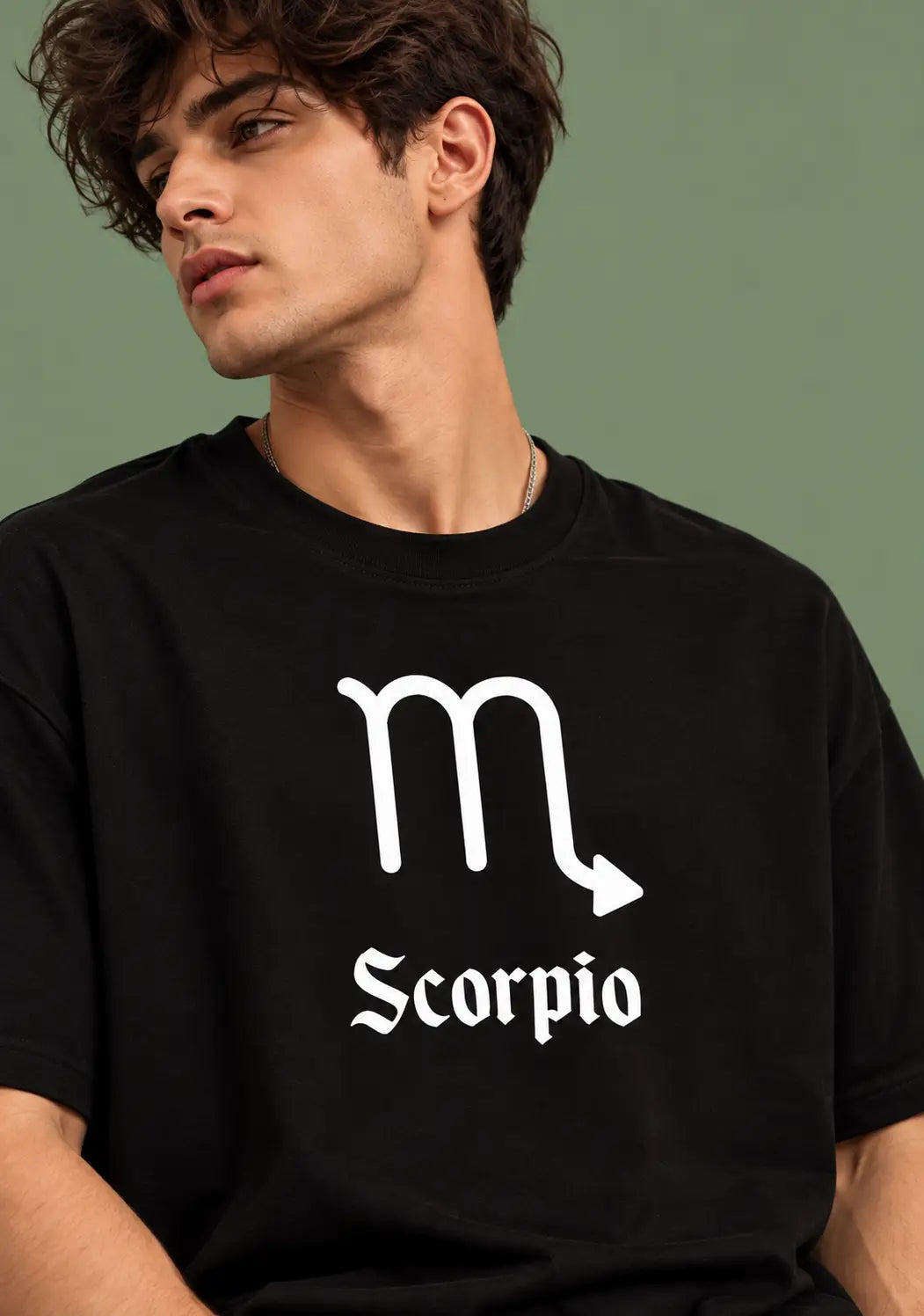 Scorpio zodiac black oversized horoscope t-shirt