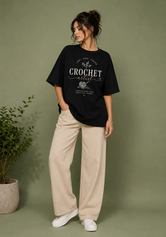 Crochet Artist Oversized T-Shirt