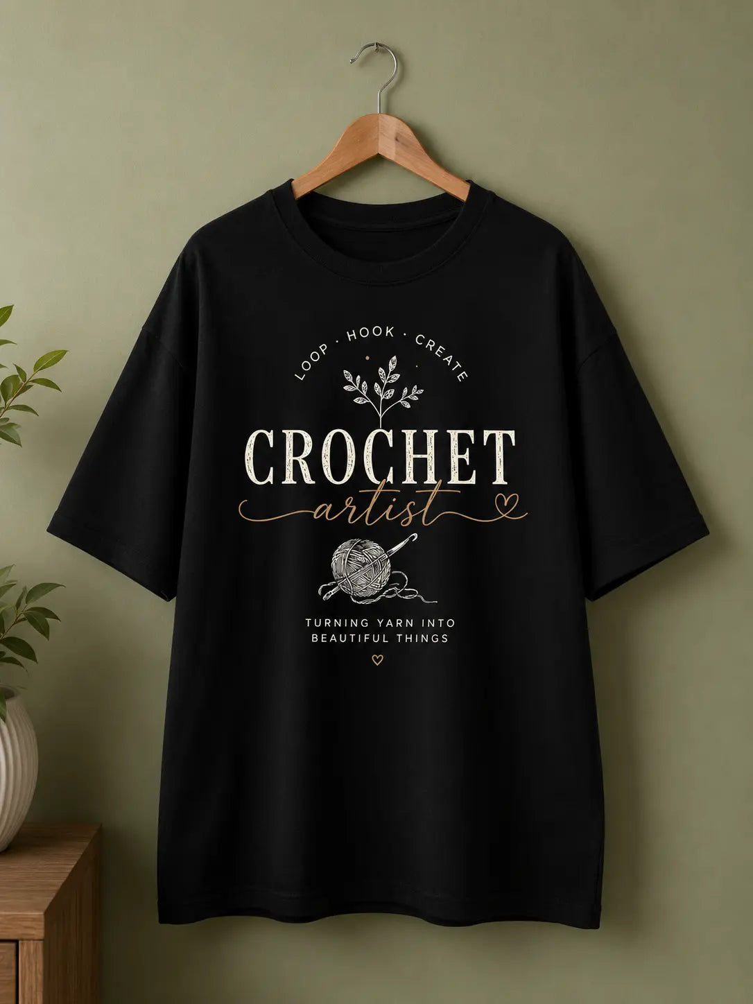 Crochet Artist Oversized T-Shirt