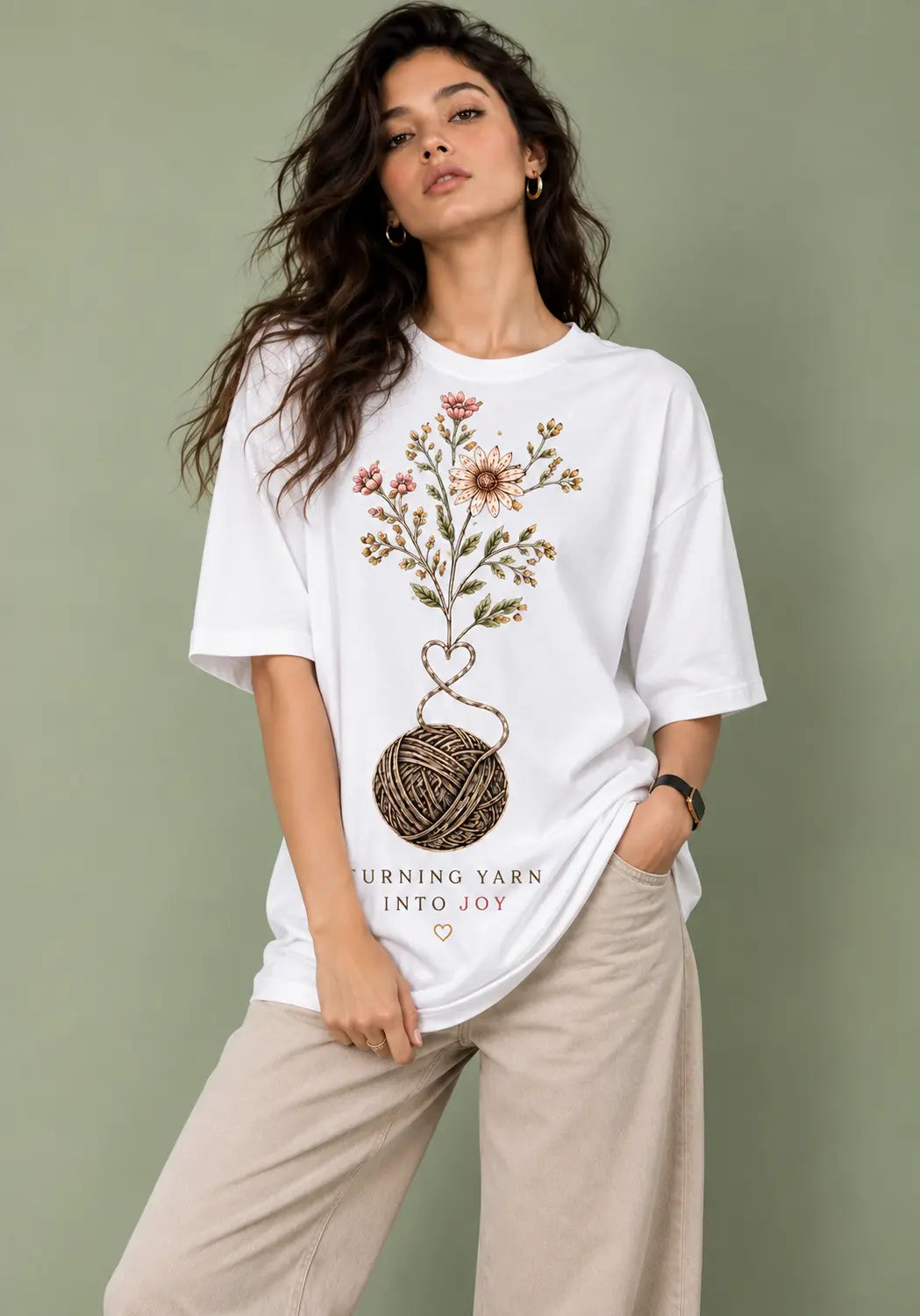 Yarn Vase Oversized T-Shirt