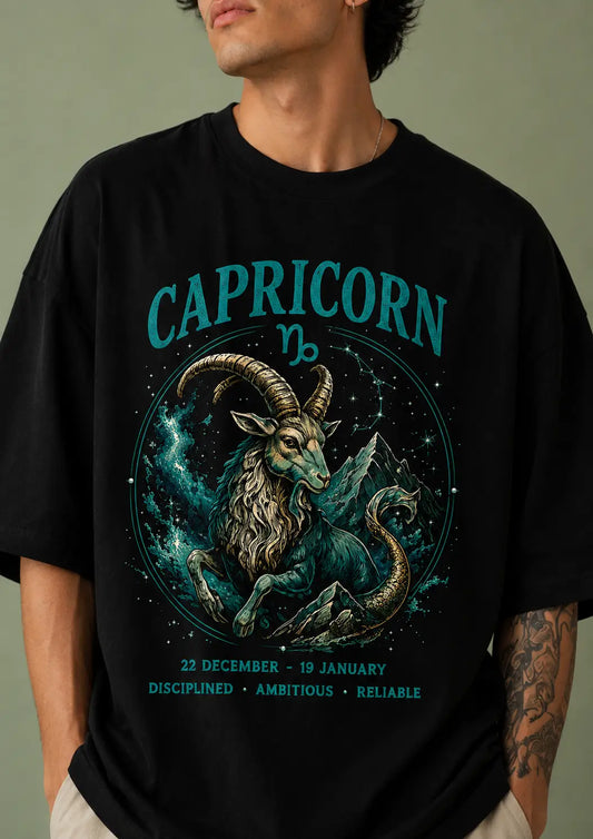 Capricorn Zodiac Oversized T-Shirt