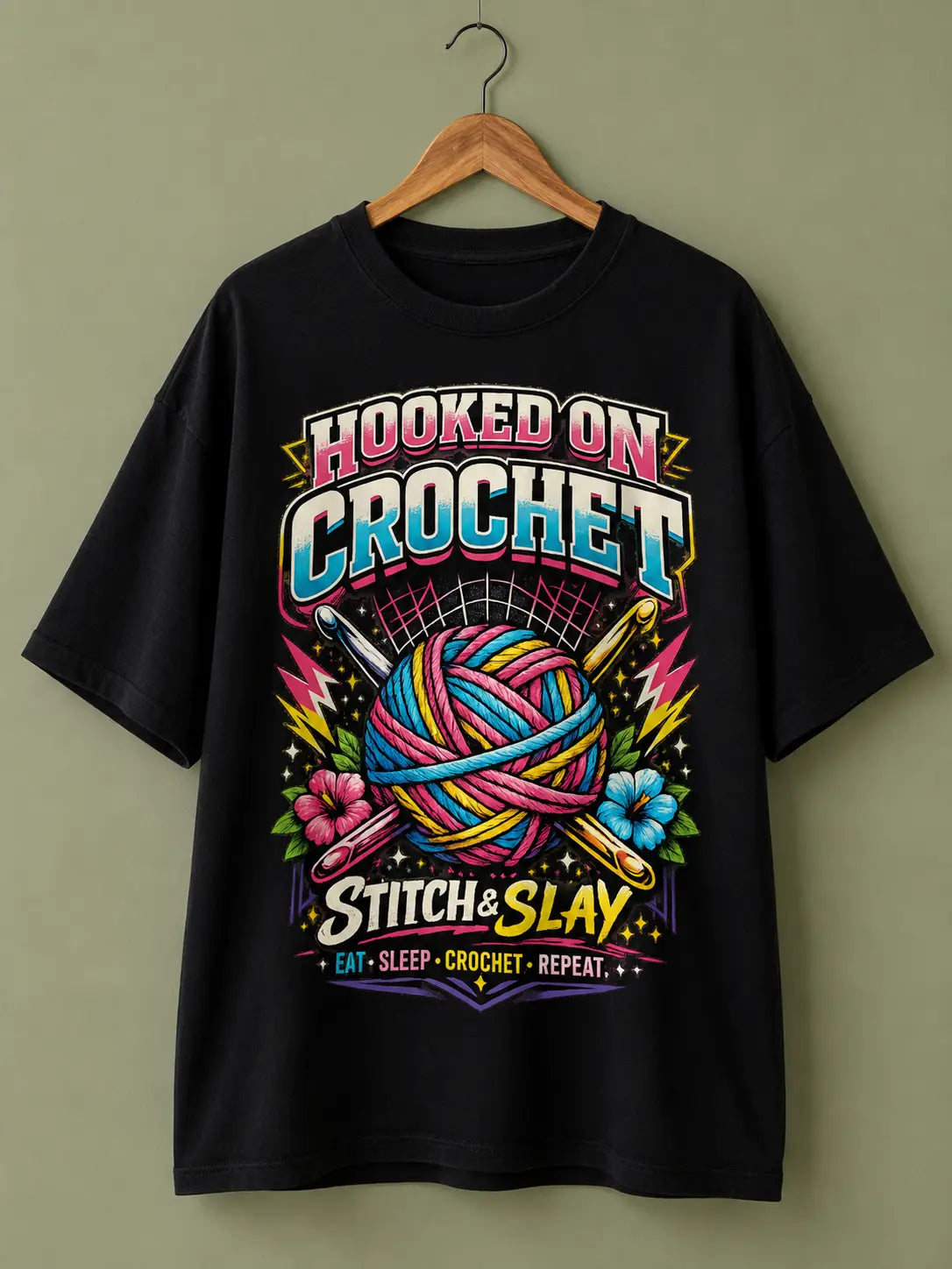 Hooked on Crochet Oversized T-Shirt