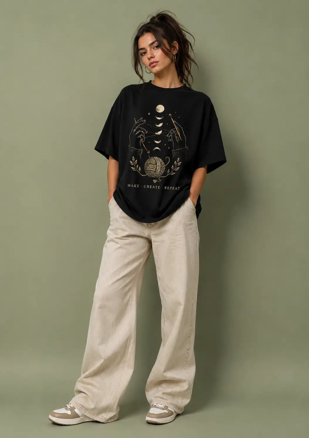 Lunar Stitches Oversized T-Shirt