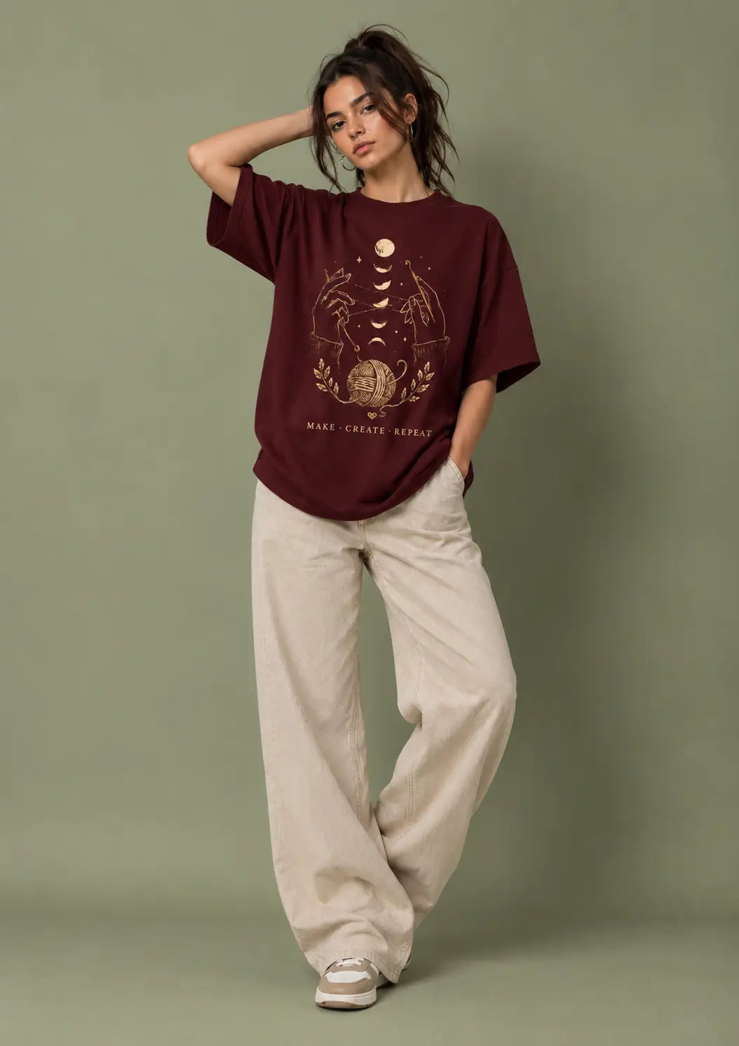 Lunar Stitches Oversized T-Shirt