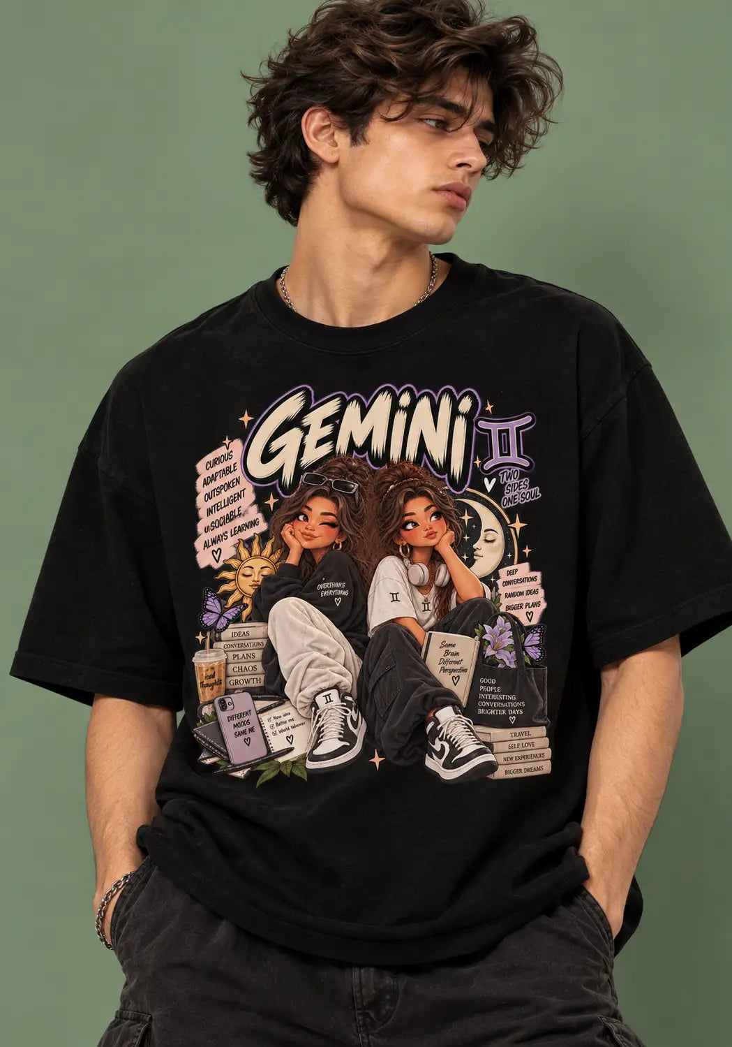 Gemini Girl Oversized T-Shirt