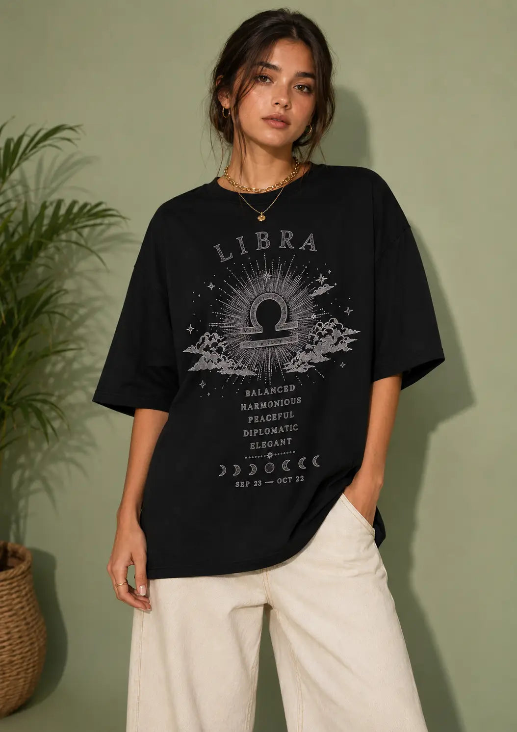 Libra Celestial Harmony Oversized T-Shirt