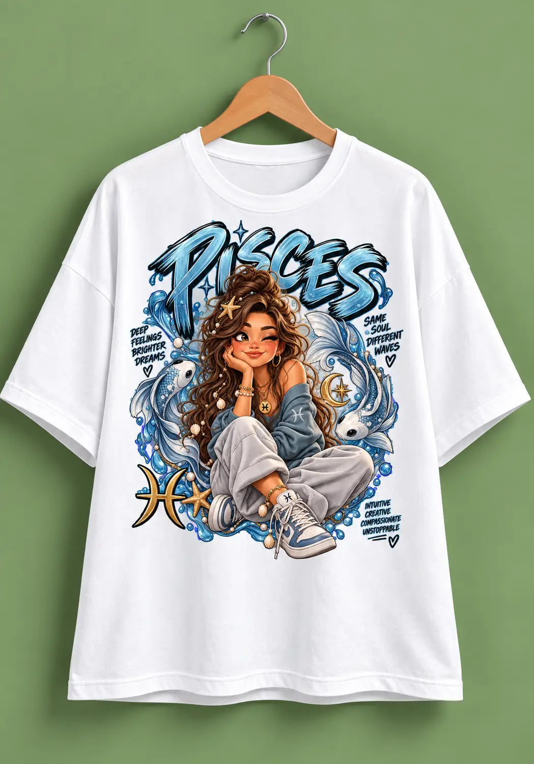 Pisces Girl Oversized T-Shirt