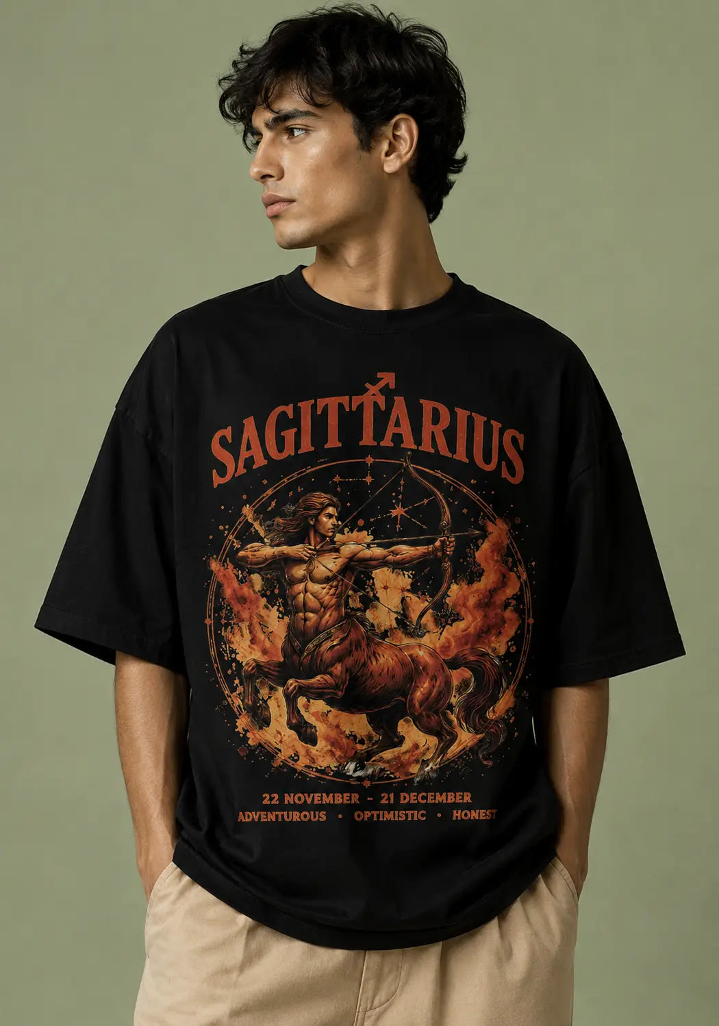 Sagittarius Zodiac Oversized T-Shirt