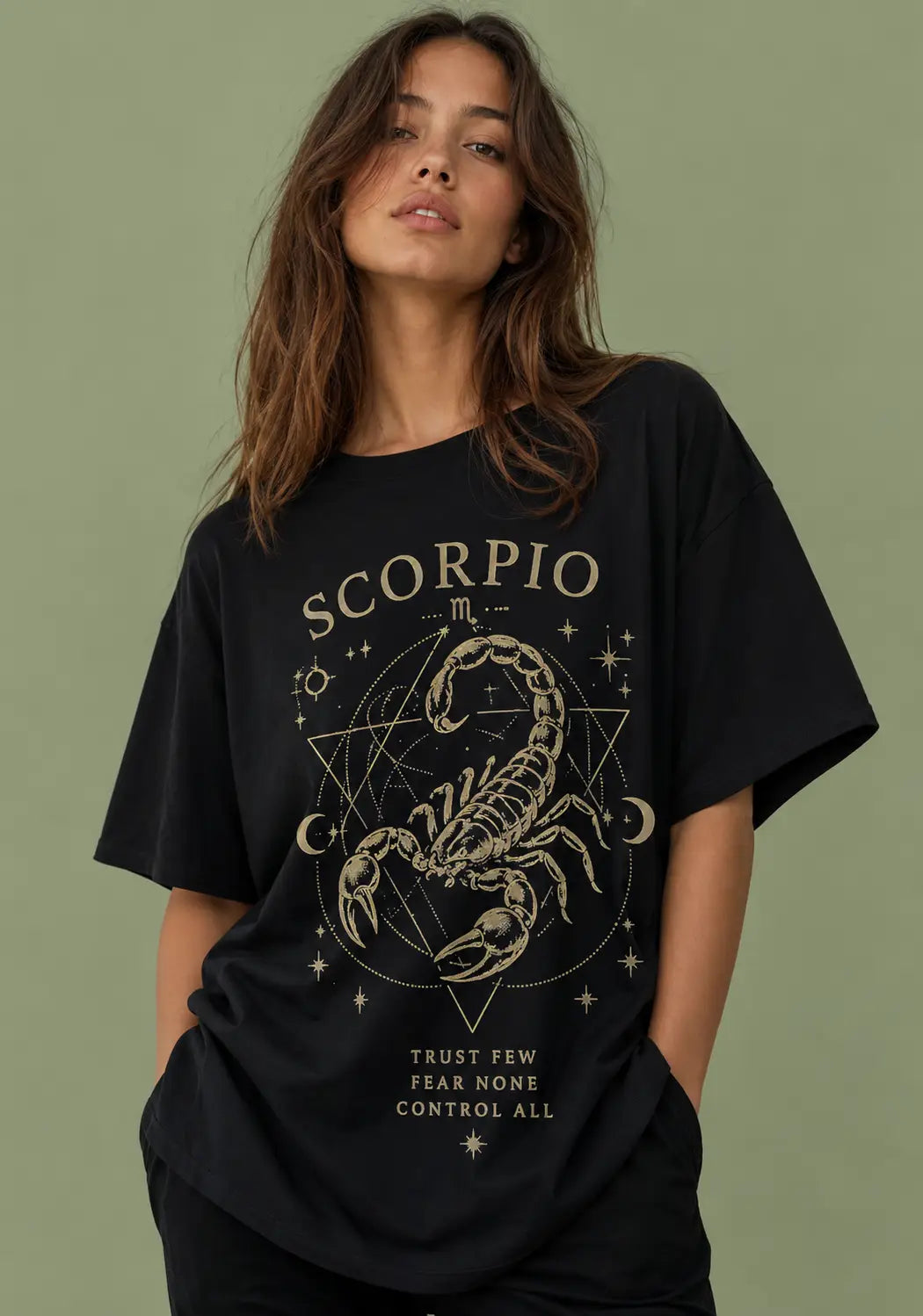Scorpio Fear None Oversized T-Shirt